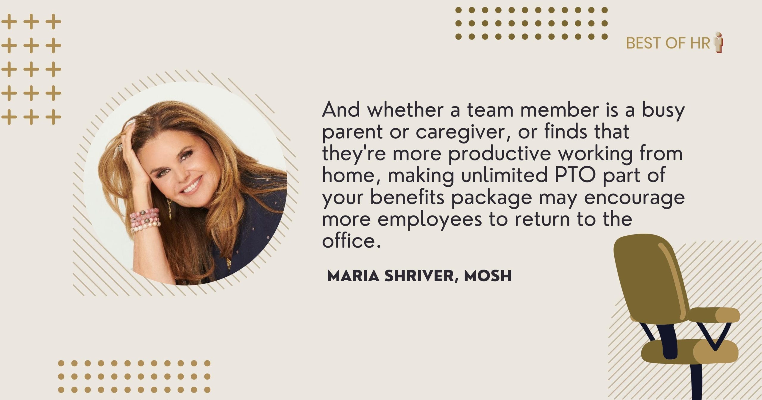 Maria Shriver no one wants to come to the office