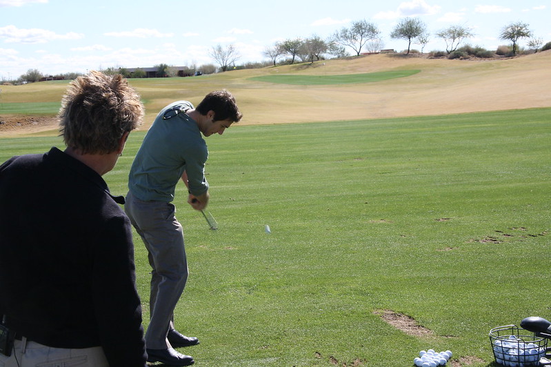 golf ball being hit