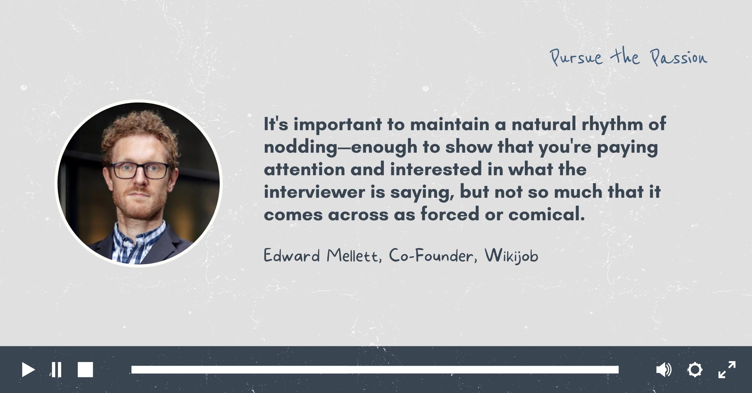edward mellett virtual job interview tips