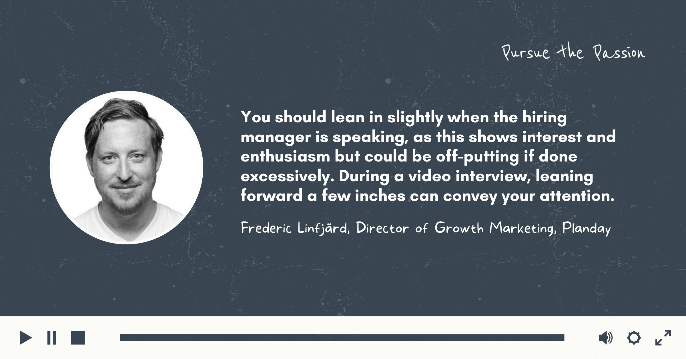 good interview body language