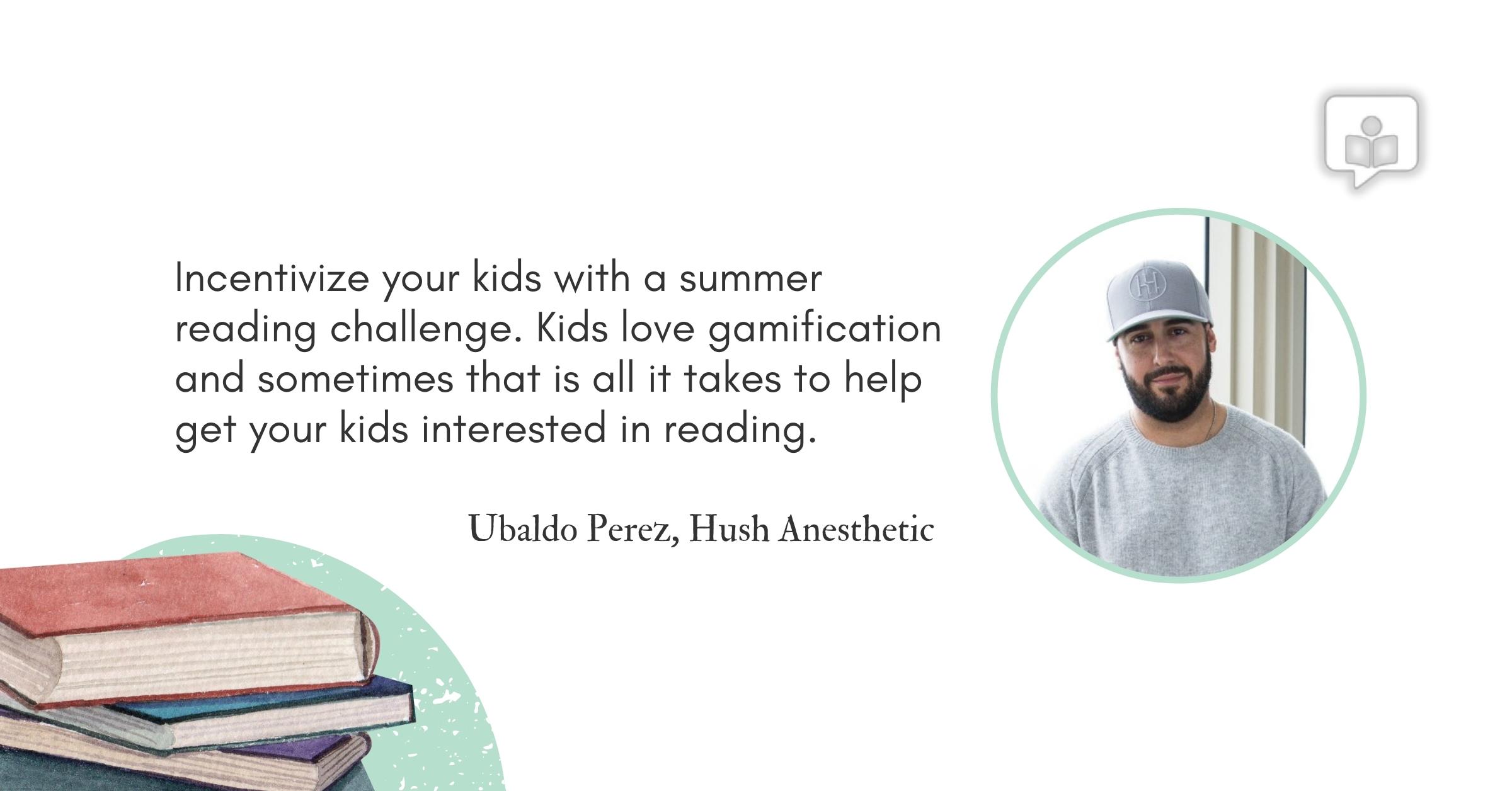 Ubaldo Perez raising reader skills at home